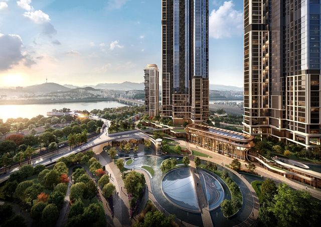 ©AP신문(AP뉴스)/이미지 제공 = 현대건설 ▲‘압구정2구역’ 중앙광장