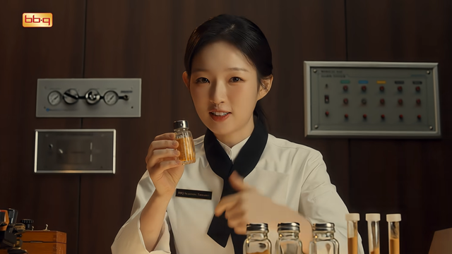 [AP신문 광고평론 No.1489]&nbsp;​​​​​​​치킨의 맛을 설명 중인 김시현 셰프. 사진 BBQ 유튜브 캡처ⓒAP신문(AP뉴스)