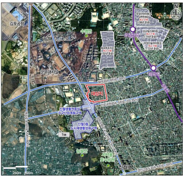 ©AP신문(AP뉴스)/이미지 제공 = LH ▲서울 양천구 신월5동 77번지 일대 공공재개발 사업 위치도.