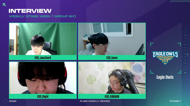 ⓒAP신문(AP뉴스)/이미지 제공=크래프톤 ▲이글 아울스가 '2026 PWS: 페이즈1' 둘째 날 대반란을 일으키며 선두에 이름을 올렸다.