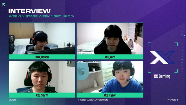 ⓒAP신문(AP뉴스)/이미지 제공=크래프톤 ▲XX게이밍이 '2026 PWS: 페이즈1' 위클리 스테이지 1주차 경기에서 종합 1위에 오르는 이변을 일으켰다.