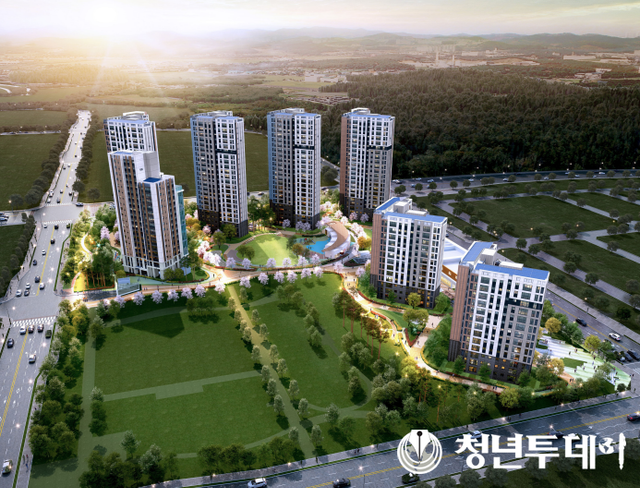 고덕 자연앤 하우스디 조감도. 사진=GH