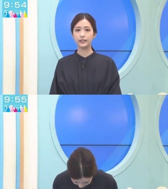 개그맨 야마조에의 문제 행동에 대해 대신 사과하는 TBS 아나운서 다무라 마코.&nbsp;