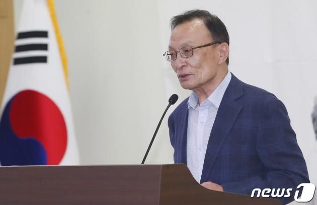 이해찬 더불어민주당 상임고문이 14일 오전 서울 여의도 국회 의원회관에서 열린 6.15 남북공동선언 23주년 기념 토론회에서 인사말을 하고 있다. 2023.6.14/뉴스1 ⓒ News1 임세영 기자