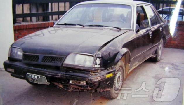 1998년 12월 20일 밤 교통사고를 위장해 남편을 살해할 때 사용된 프린스 승용차. (사진=서울경찰청 제공) ⓒ 뉴스1