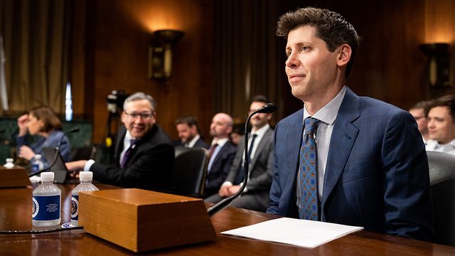 Sam Altman testifying before Congress on 16 May 2023