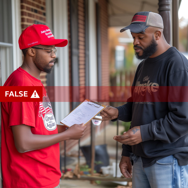 흑인 남성 2명의 모습을 담은 AI 합성 사진. 오른쪽 남성은 팔이 3개다