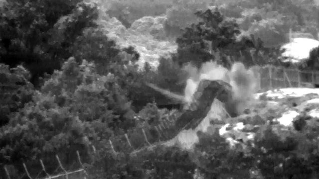 2015년 일어났던 DMZ 목함지뢰 사건. 사진은 사고 당시 TOD영상 화면 캡쳐. (합참공보실)