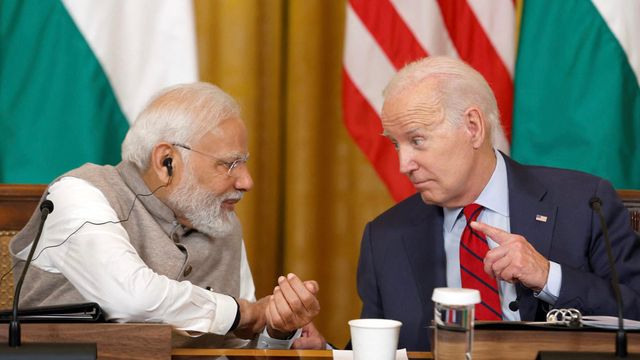 모디 총리와 조 바이든 미국 대통령