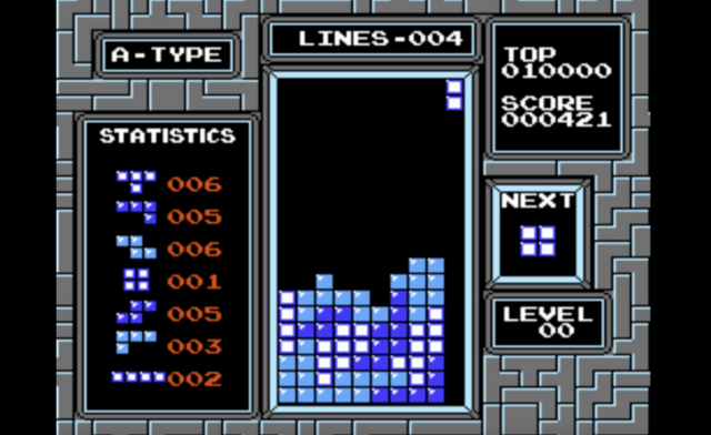 초기 테트리스 화면