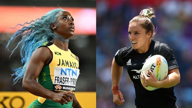 자메이카 육상 선수 셸리 앤 프레이저-프라이스와 뉴질랜드 럭비 7인제 선수 미카엘라 블라이드