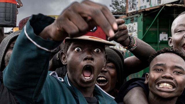 지난 7월 7일 케냐 나이로비에서 열린 민주화 집회에 참석한 청년 시위대의 모습
