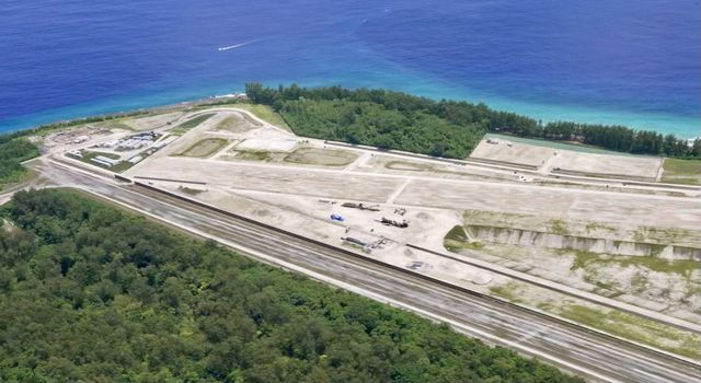 탁모르 수신 기지 건설을 위해 정리된 부지