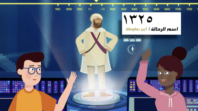 DARS 강의의 예시 이미지. 주황색 상의에 안경을 쓴 갈색 머리의 남학생과 분홍색 후드티를 입은 갈색 머리의 여학생 캐릭터가 각자 한 손씩 들고 있으며, 이 둘의 가운데는 베이지색 옷을 입은 남자가 서 있다