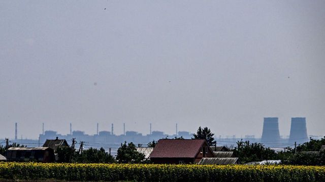 멀리 보이는 자포리자 발전소