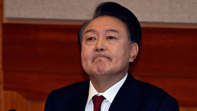 헌법재판소의 6차 변론기일에 참석한 윤석열 대통령