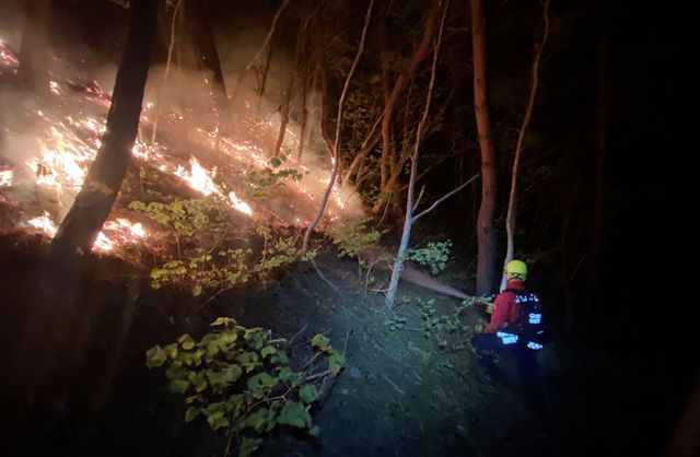  앞서 산불은 전날 오후 1시 11분경 인제군 상남면 하남리의 한 야산에서 발생했다