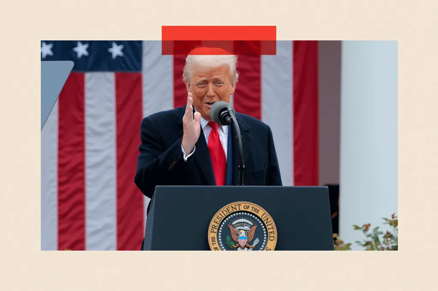 연설하는 트럼프 대통령