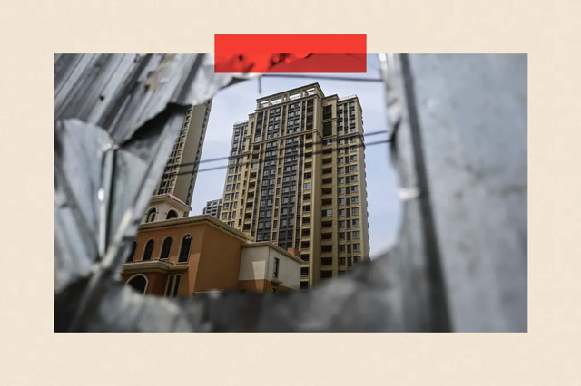 중국의 고층 아파트를 담은 사진