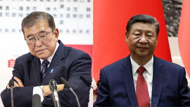 이시바 시게루 일본 총리와 시진핑 중국 국가주석