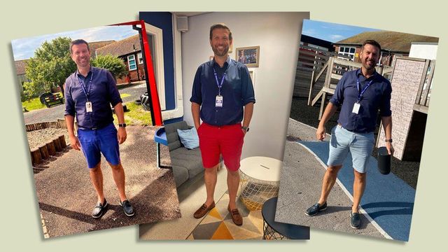 데이브 맥파틀린이 다양한 반바지를 입고 있다 