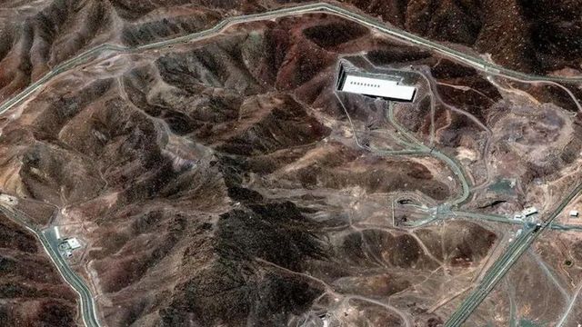 포르도 핵시설을 담은 항공사진