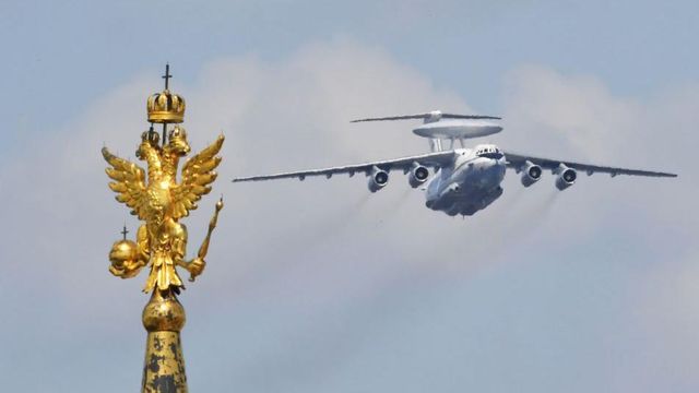 지난 2020년 모스크바 상공에서 포착된 A-50의 모습