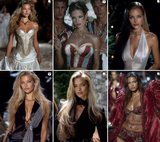 세라핀 발로라가 인스타그램에 올린 AI 모델 이미지