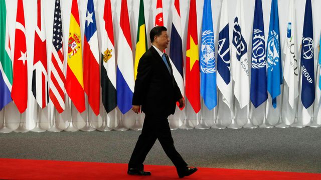 2019년 6월 28일 일본 오사카에서 열린 G20 정상회의에 참석한 시진핑 중국 국가주석의 모습