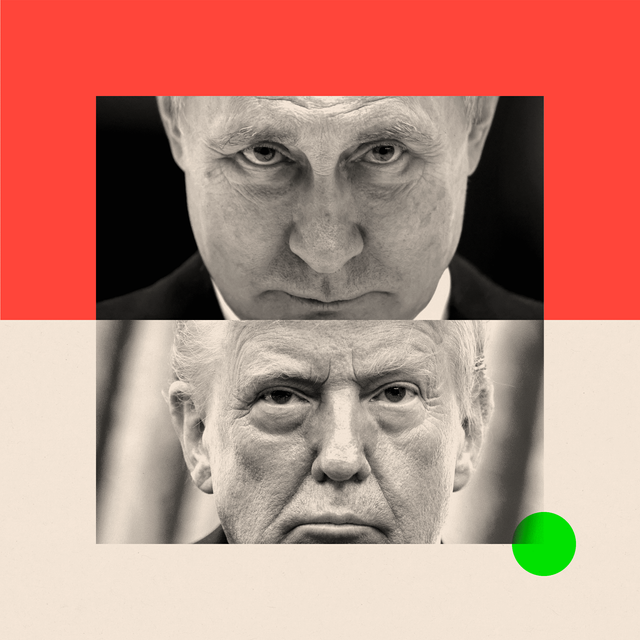 푸틴과 트럼프 대통령 클로즈업 사진