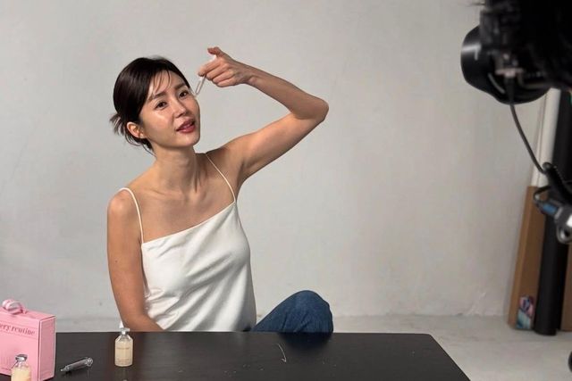 광고를 촬영하는 인플루언서 양지혜 씨