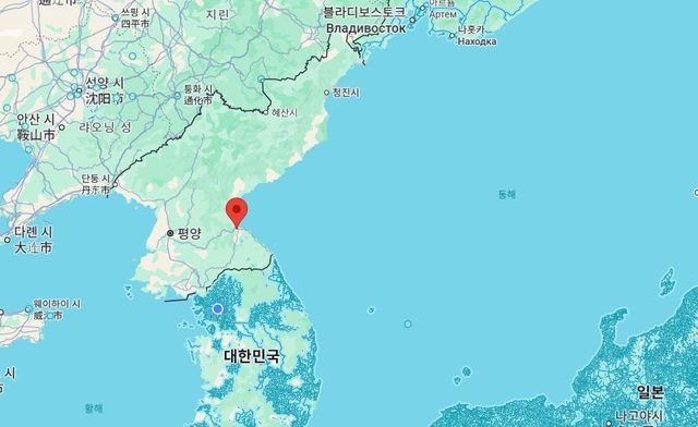 빨간 지점이 바로 원산이다 