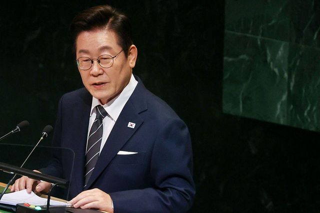 유엔총회 기조연설을 하는 이재명 대통령