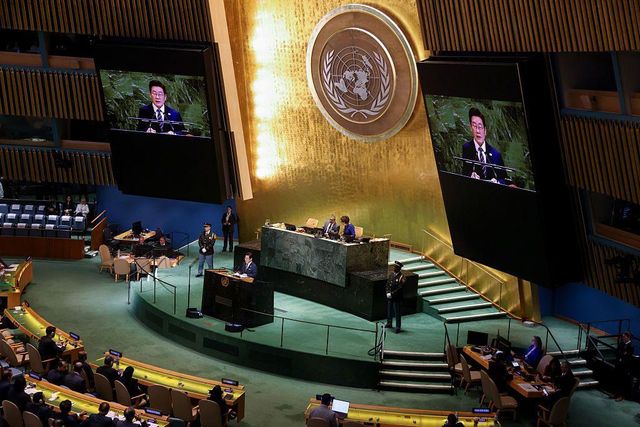 제80차 유엔총회에서 연설하는 이재명 대통령