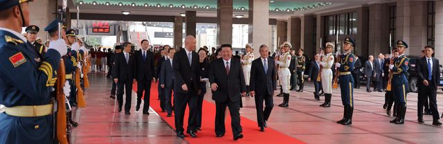 베이징에 방문한 김정은 위원장