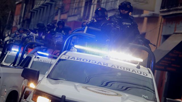 지난 22일 멕시코시티에서 포착된 국가방위군