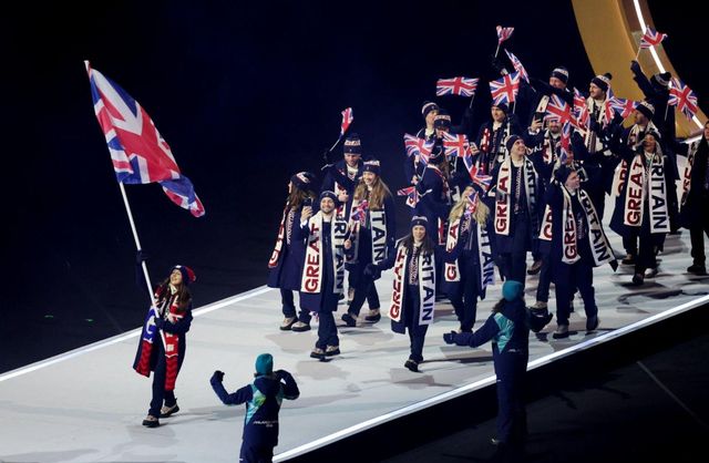 2026 밀라노·코르티나담페초 동계올림픽 개막식에서 영국 선수들이 입장하고 있다