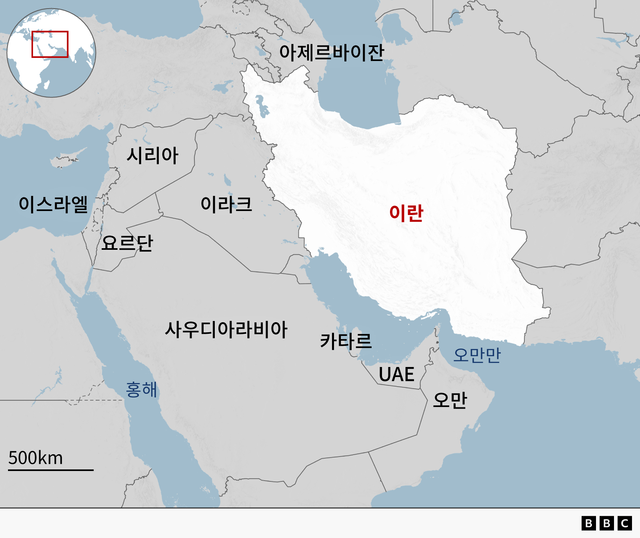 이란의 위치