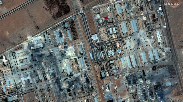 군데군데 파괴된 이스파한 핵 시설 위성사진