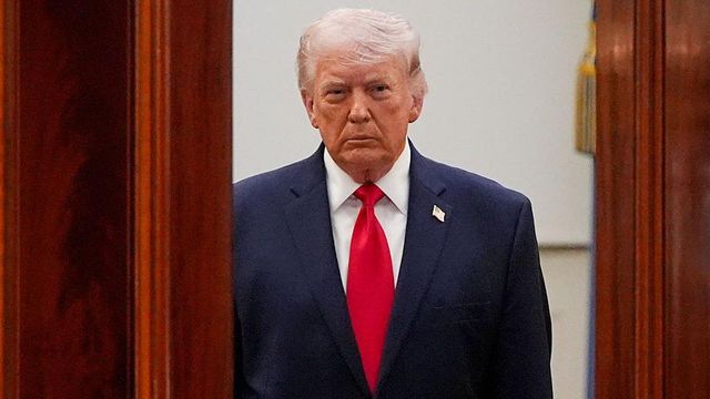 지난 1일 포착된 트럼프 대통령