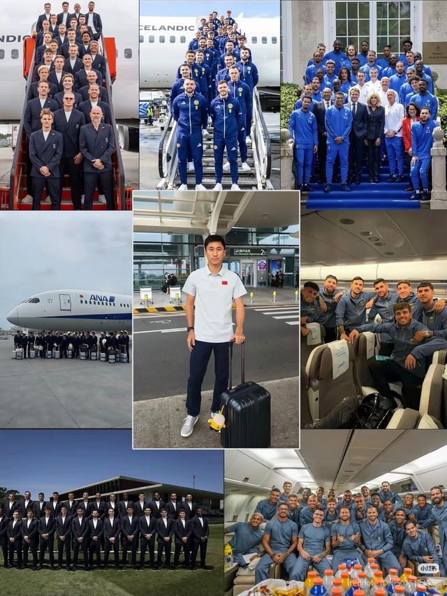 여러 국가대표 축구팀의 사진과 마닝의 사진