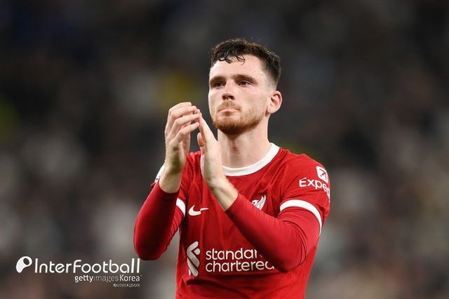 [사진= 게티 이미지] 리버풀의 앤디 로버트슨(29)도 앞서 10월 A매치 기간에 어깨 탈구 부상을 입어 장기 결장자 명단에 이름을 올렸다.