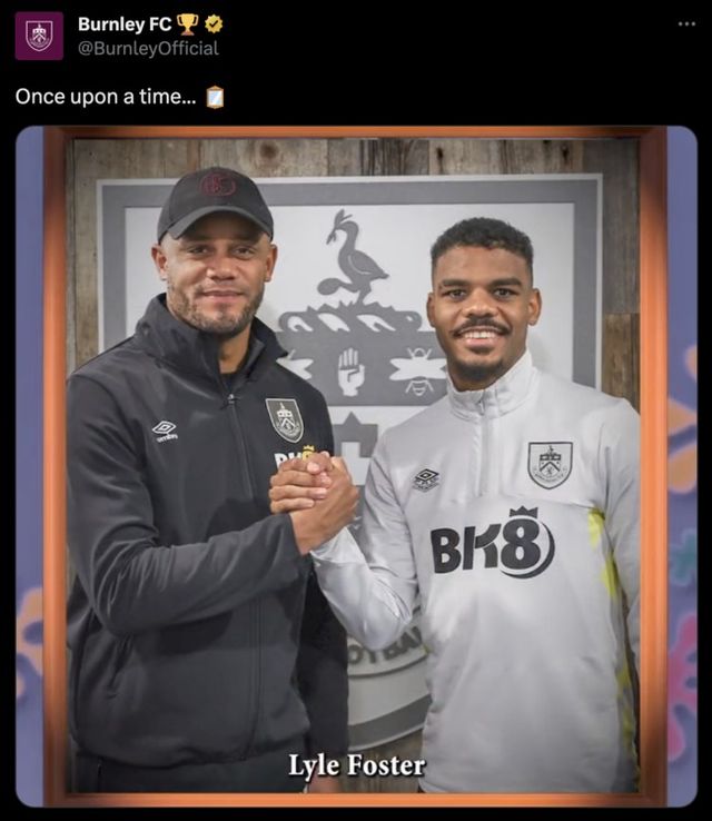 사진=번리 공식 SNS