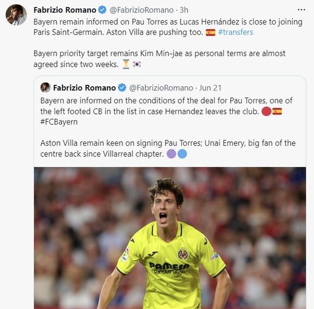 사진=파브리시오 로마노&nbsp;