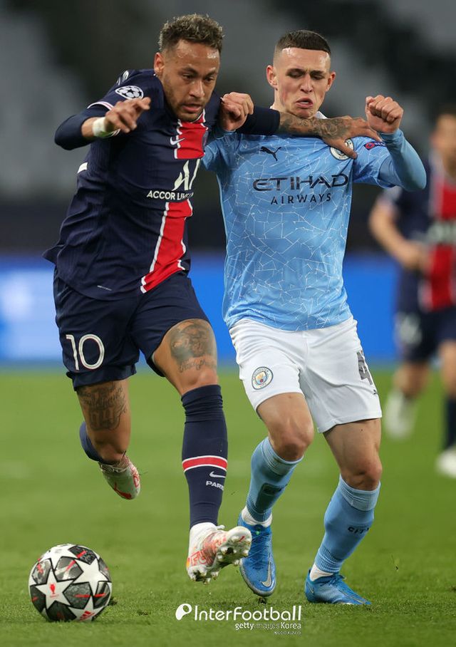 UEFA Champions League Semi Final First Leg match between Paris Saint-Germain and Manchester City at Parc des Princes on April 28, 2021 in Paris