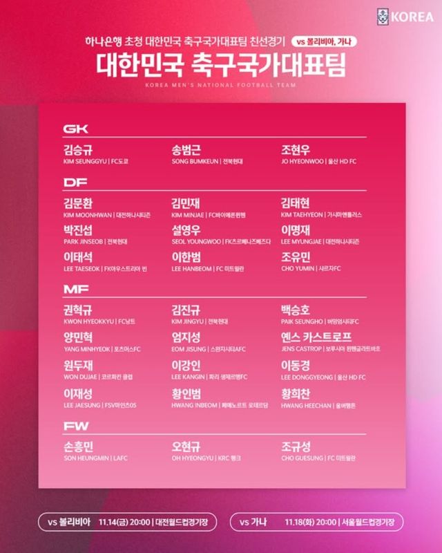 사진 = 대한축구협회 SNS