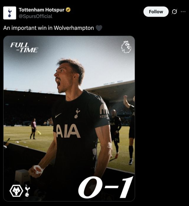 사진=토트넘 홋스퍼 X