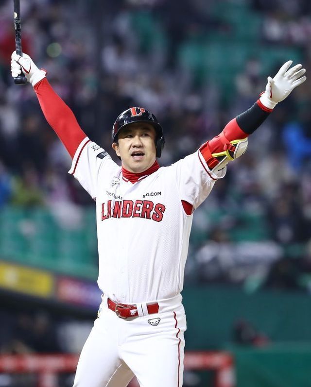 지난해 한국시리즈 MVP에 올랐던 김강민. ⓒ SSG 랜더스