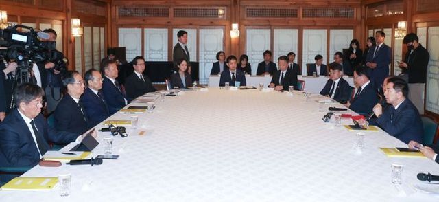 김기현 국민의힘 대표가 지난 10월 29일 오전 서울 종로구 삼청동 총리서울공관에서 열린 고위 당정협의회에서 발언하고 있다. ⓒ뉴시스