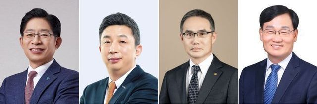 이달 주주총회에서 몇몇 증권사들은 CEO 교체에 나선다. 왼쪽부터 강성묵 하나증권 신임 대표이사, 황준호 다올투자증권 신임 대표이사, 한두희 한화투자증권 신임 대표이사, 서정학 IBK투자증권 대표이사 내정자. ⓒ각사